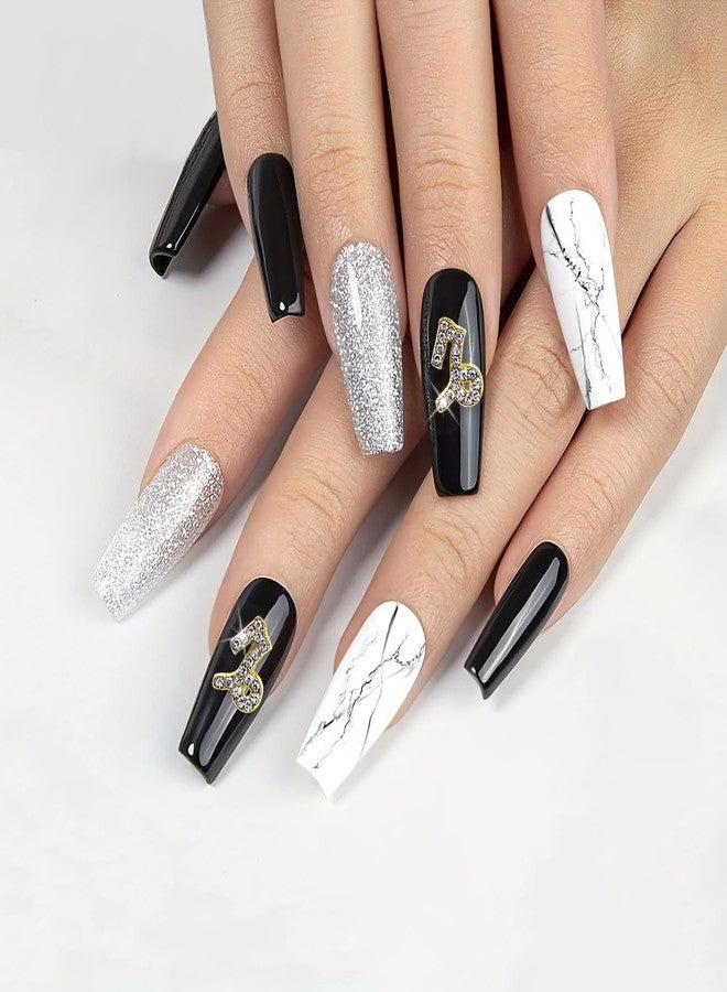 JERCLITY 20pcs Gold Alloy Capricorn Zodiac Nail Charms 10pcs Capricorn Sign Symbols Nail Charms 10pcs Capricorn Words Nail Charms for Nails（Capricorn Dates: December 22 to January 19）, JSP438 - Image 4